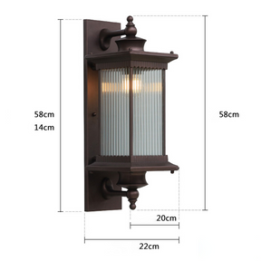 Retro Rectangular Outdoor Wall Light -Homdiy