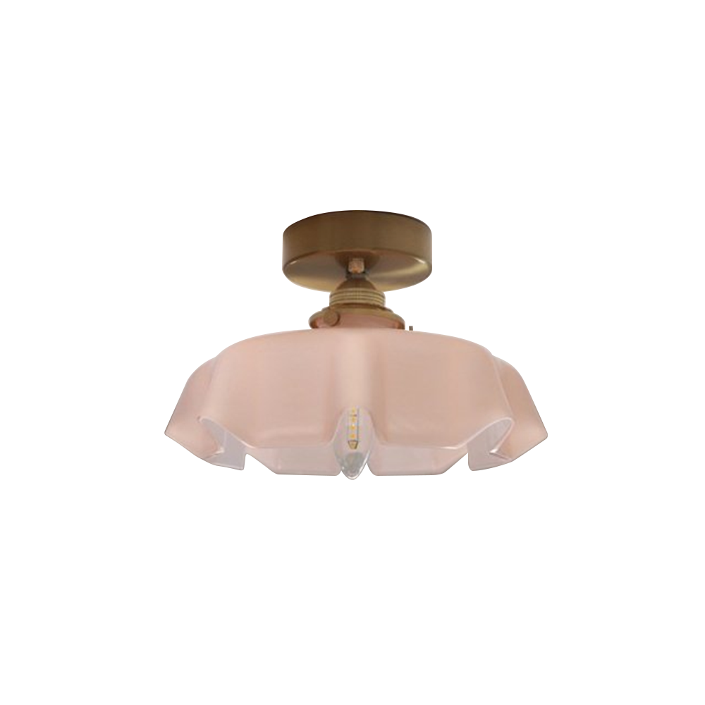 Flower Shaped GlassCeiling Light Macaron Color Ceiling Lamp -Homwarmy