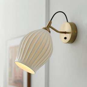 Modern Ceramic Ribbed Wall Light -Homwarmy