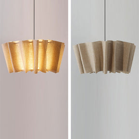 Nordic Linen Pleated Pendant Light Lampshade -Homwarmy