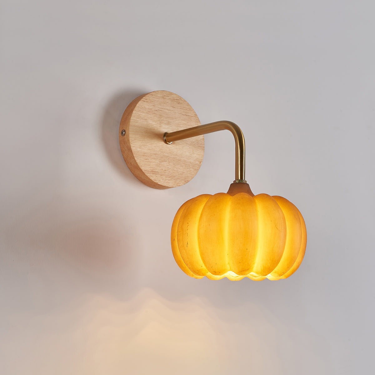 Cute Yellow Pumpkin Wall Lamp -Homwarmy